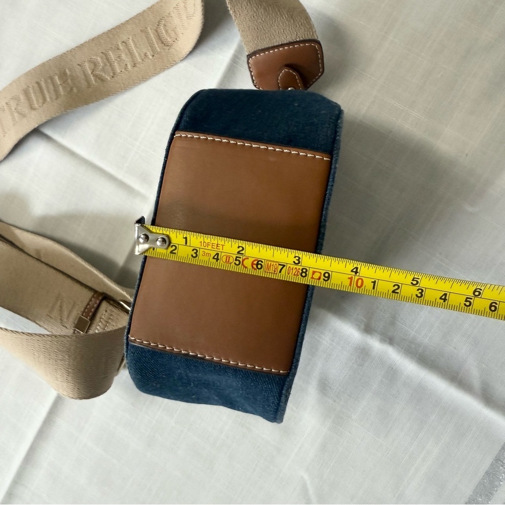 True Religion Horseshoe mini bag denim and faux leather shoulder strap - Picture 9 of 13